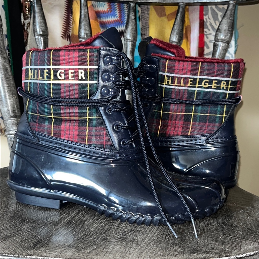 Tommy Hilfiger Lace-Up Rain Boots